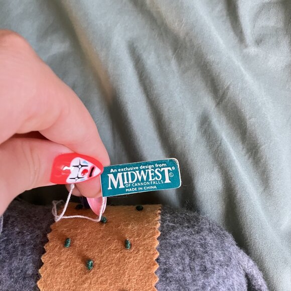 NWT Midwest Cannon Falls Gray Elephant Stuffed Animal Plush Small Vintage - Picture 5 of 7